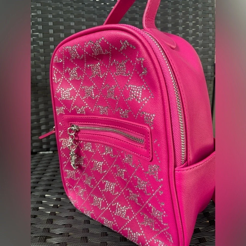 Juicy Couture Backpack,Juicy Couture Pink Backpack with Silver Accents